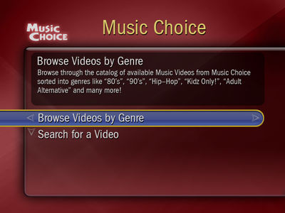 Music Choice on TiVo  Music / Photos