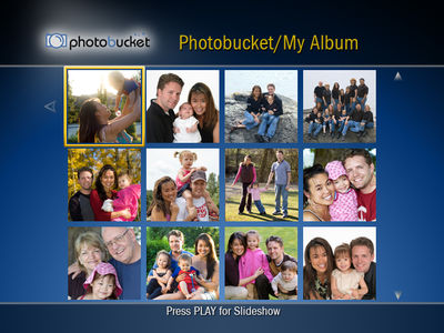 Photobucket on TiVo  Music / Photos